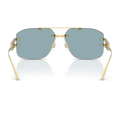 Versace 0ve2275 Damier Plaque 100280 Oro Glasses In Blue