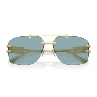 Versace 0ve2275 Damier Plaque 100280 Oro Glasses In Blue