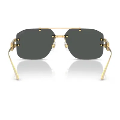Versace 60mm Rectangular Sunglasses In Gray