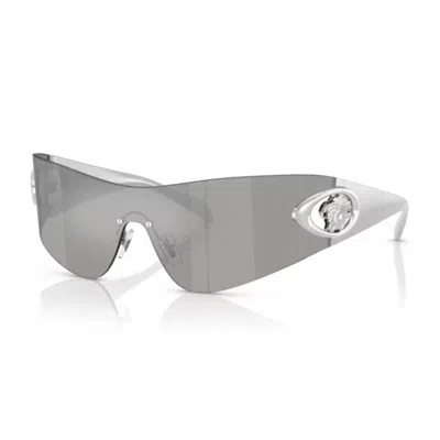 Versace 0ve2280 Eclipse Grigio Chiaro Specchiato Argento Sunglasses In Gray