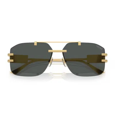 Versace 60mm Rectangular Sunglasses In Gray
