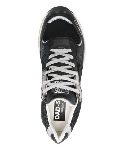 Golden Goose Black Leather And Mesh Running Dad Sneakers In Black
