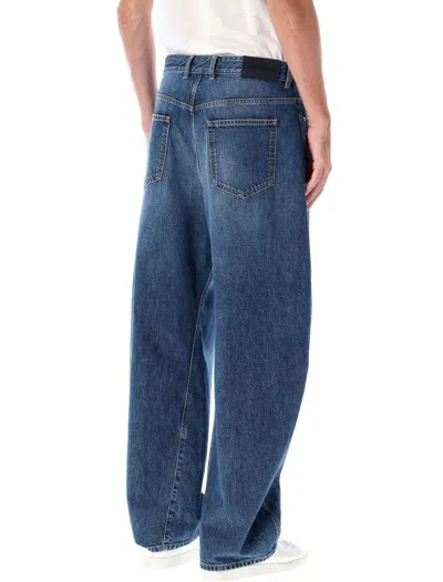 Givenchy Denim Trousers With Belt Loops And Contrast Stitching