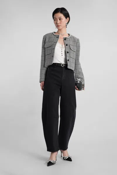 Self-portrait Embellished-collar Houndstooth Jacket