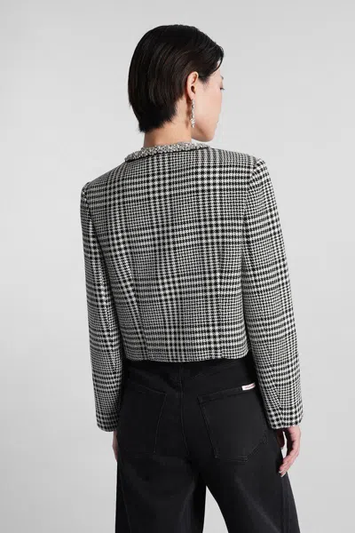 Self-portrait Embellished-collar Houndstooth Jacket