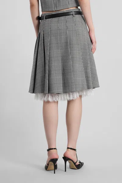 Self-portrait Skirt In Black