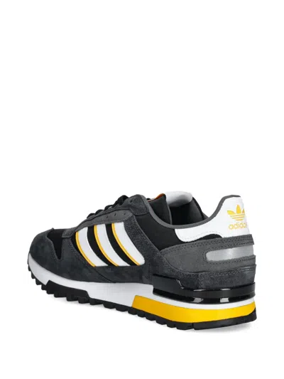 Adidas Originals Mens Carbon White Zx600 Suede And Mesh Low-top Trainers In Gray