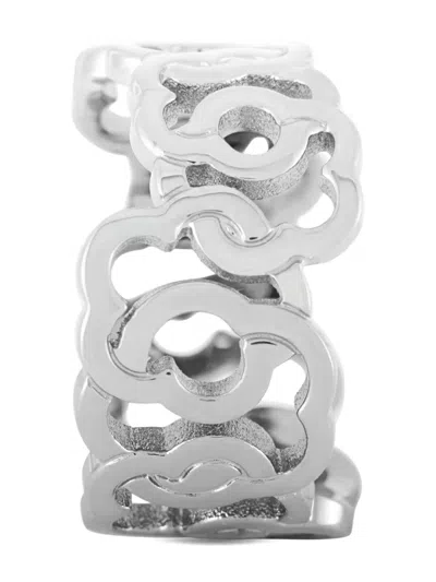 Pre-owned Swatch Vintage Floral-design Ring In Silver