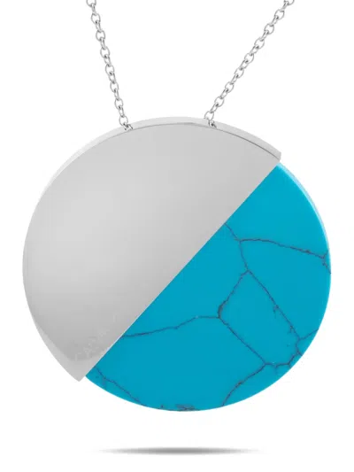 Pre-owned Calvin Klein Vintage Two-tone Design Necklace In Silver