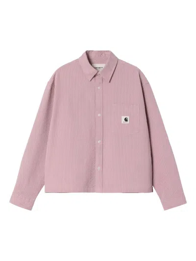 Carhartt Toland Patch-pocket Shirt In Pink