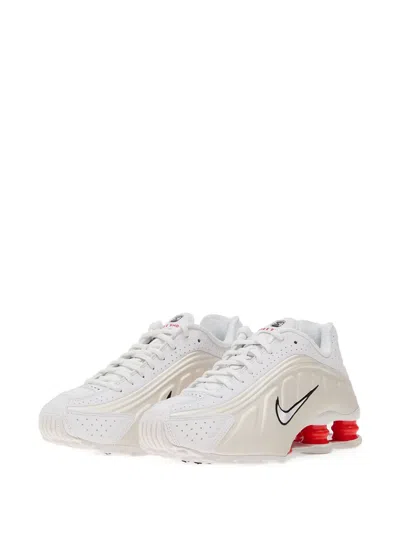 Nike Shox R4 Rubber-trimmed Shell Sneakers In Neutral