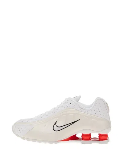 Nike Shox R4 Rubber-trimmed Shell Sneakers In Neutral