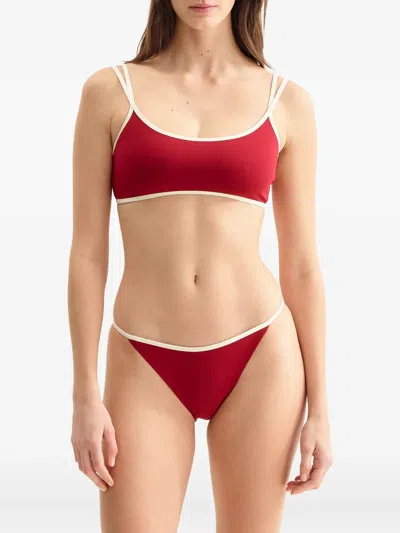 Eres Iman Bikini Top In Red