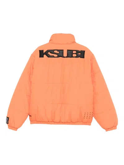 Ksubi Logo-print Puffer Jacket In Orange