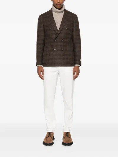 Fedeli Cable-knit Turtleneck Sweater In Gray