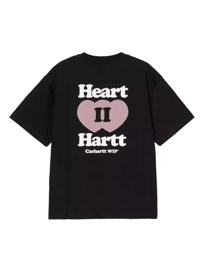 Carhartt Heart-logo T-shirt In Black