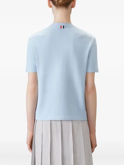 Thom Browne 4-bar Stripe T-shirt In Blue