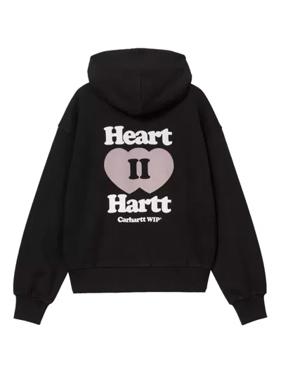 Carhartt Heart-logo Hoodie In Black