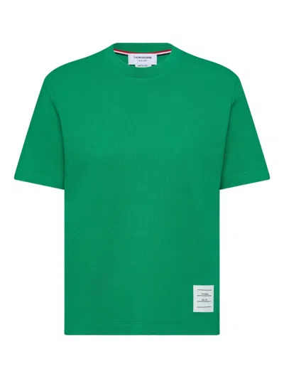 Thom Browne 4-bar Stripe T-shirt In Green
