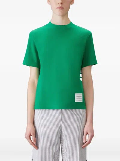 Thom Browne 4-bar Stripe T-shirt In Green