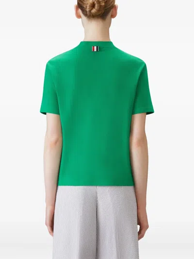 Thom Browne 4-bar Stripe T-shirt In Green