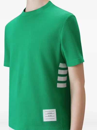 Thom Browne 4-bar Stripe T-shirt In Green