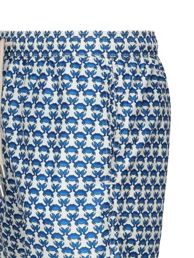 Mc2 Saint Barth Crab-print Swim Shorts In Blue