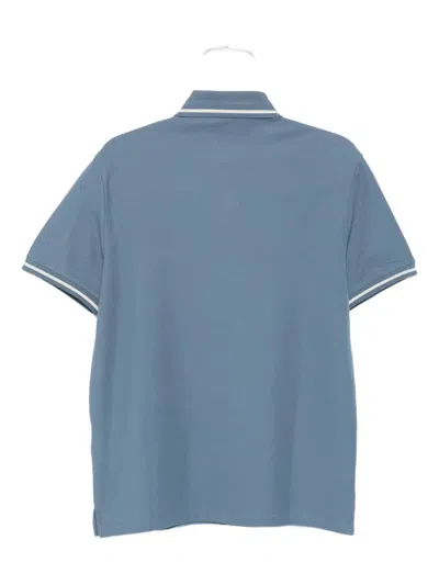 Emporio Armani Cotton Polo Shirt In Blue