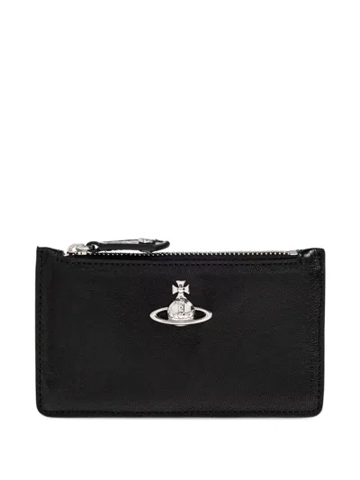 Vivienne Westwood Orb Zip-around Cardholder In Black