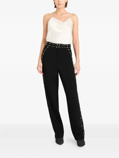 Cinq À Sept Olga Studded Trousers In Black