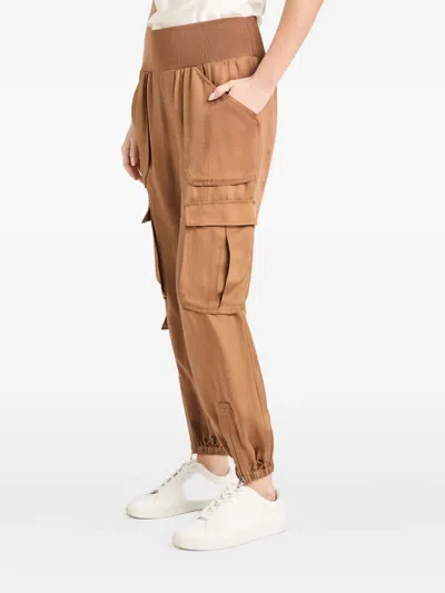 Cinq À Sept Raven Elasticated-waist Cargo Trousers In Brown