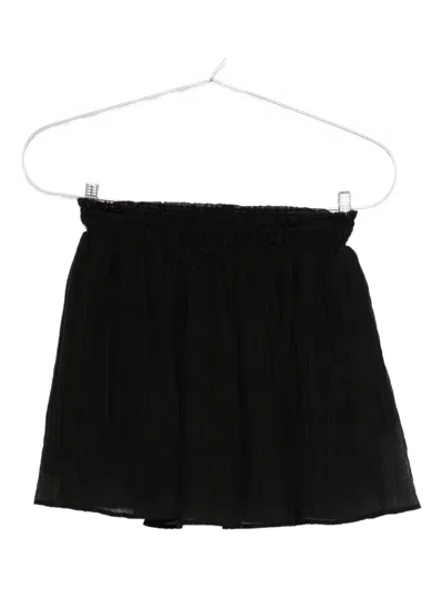 Eleh Elasticated-waist Pleated Skirt In Black