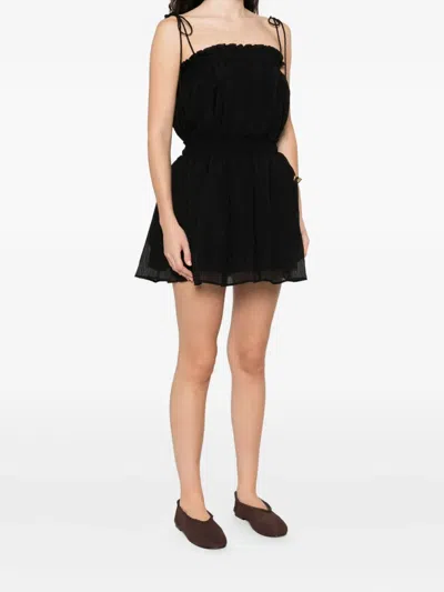 Eleh Elasticated-waist Pleated Skirt In Black