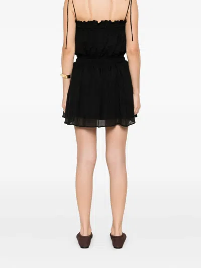 Eleh Elasticated-waist Pleated Skirt In Black