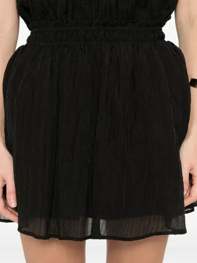 Eleh Elasticated-waist Pleated Skirt In Black