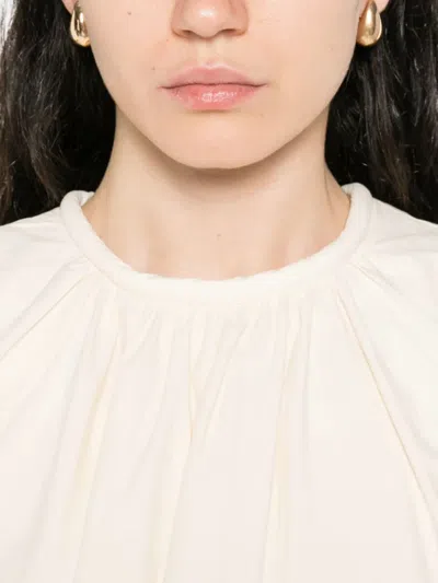 Eleh Pleated Sleeveless Top In White