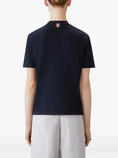 Thom Browne Cotton T-shirt In Blue
