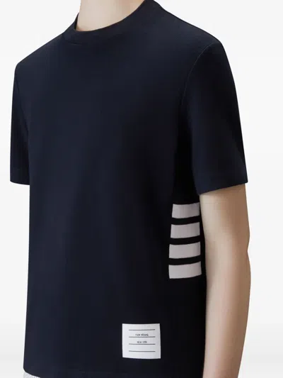 Thom Browne Cotton T-shirt In Blue