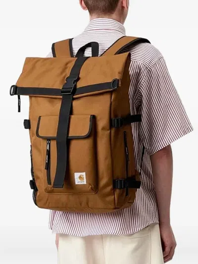 Carhartt Philis Roll-top Buckled Backpack In Brown