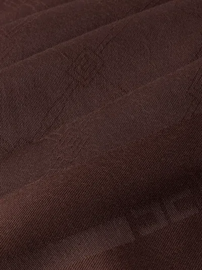Elisabetta Franchi Logo-pattern Scarf In Brown