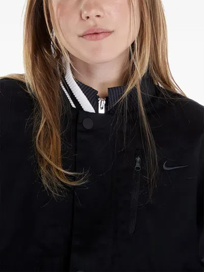 Nike Zip-up Bomber Jacket In Black