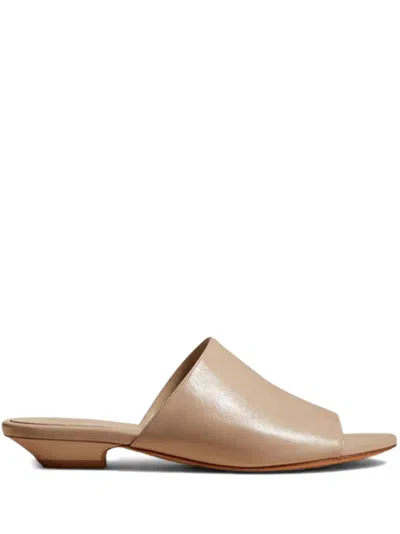 Khaite 30mm Leather Slide Sandals