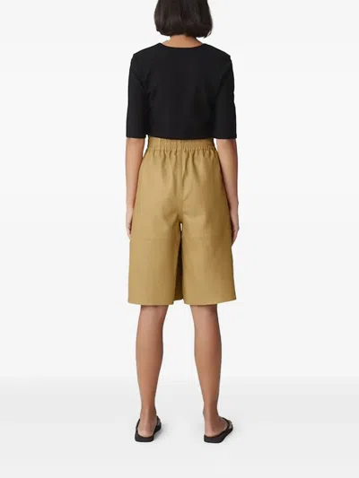 Gestuz Alana Leather Shorts In Brown