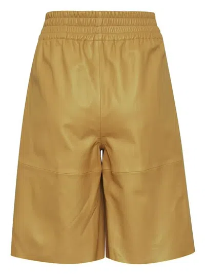 Gestuz Alana Leather Shorts In Brown