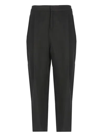 Elisabetta Franchi Flap Pockets High Waist Pleated Trousers In Black