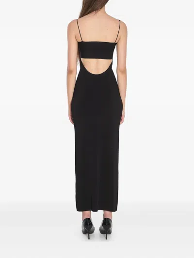 Alexander Wang Midi Slip Dress In Black