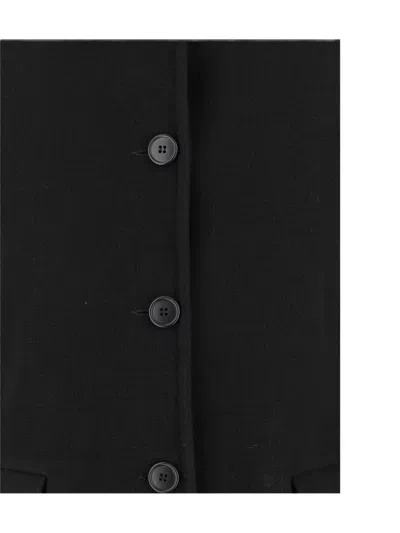 Fit F.it Viscose Blend Single Breasted Coat In Black