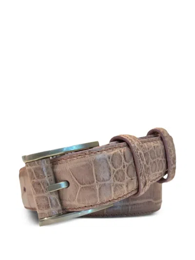 Castangia Alligator-skin Buckle Belt