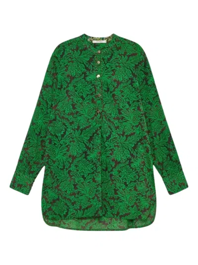 Maliparmi Floral-print Button Shirt In Green