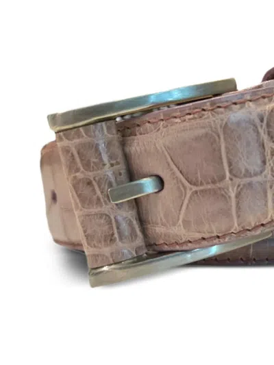 Castangia Alligator-skin Buckle Belt